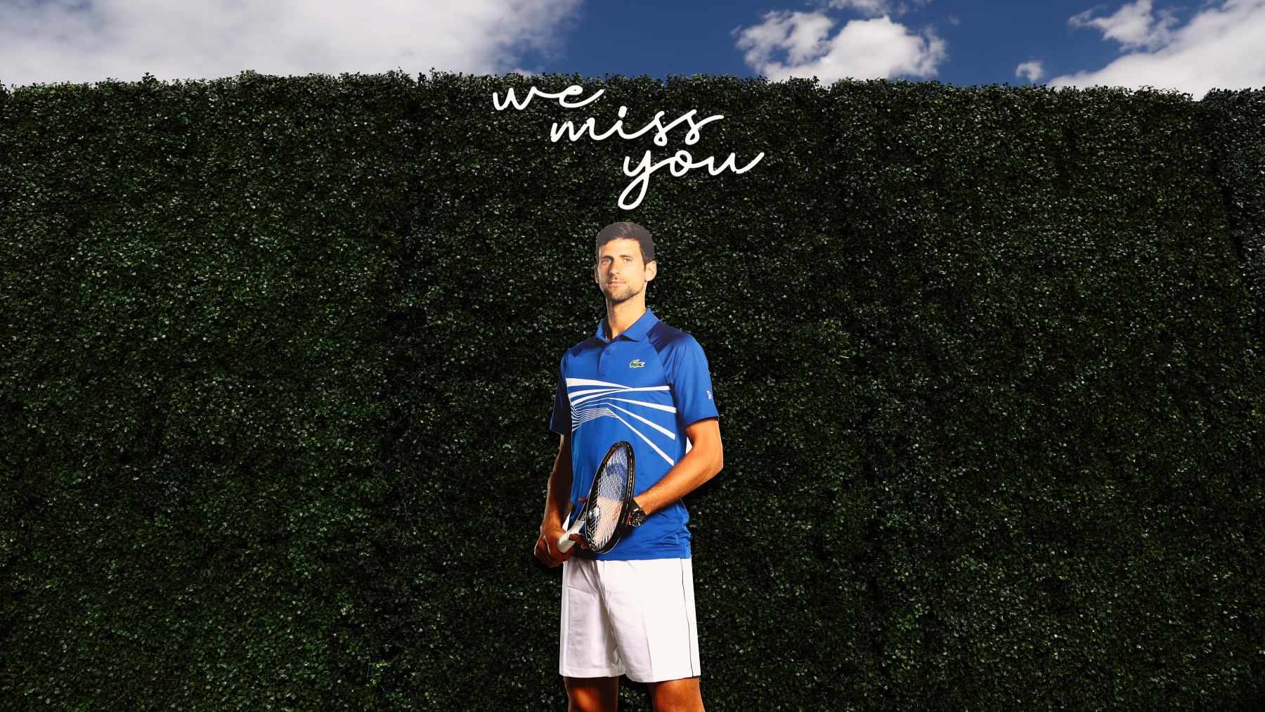 Mural dedicado a Novak Djokovic en Indian Wells. (AFP)