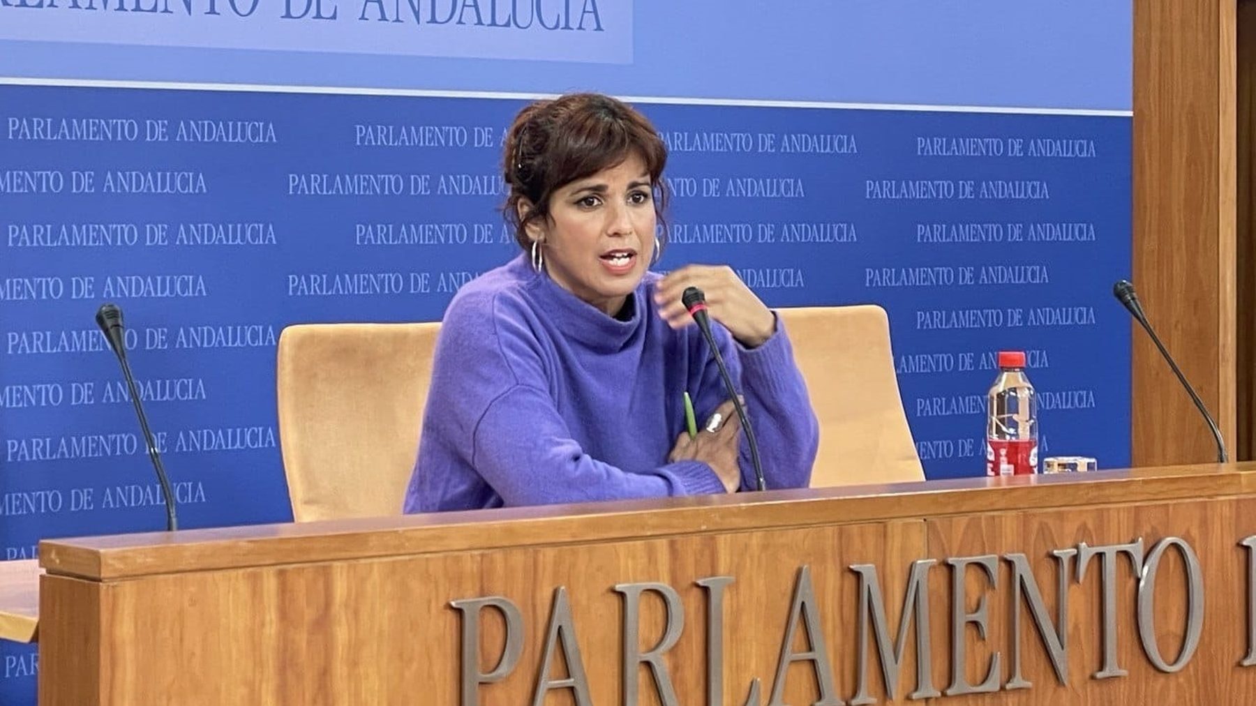 La portavoz de Adelante Andalucía, Teresa Rodríguez (ADELANTE ANDALUCÍA).