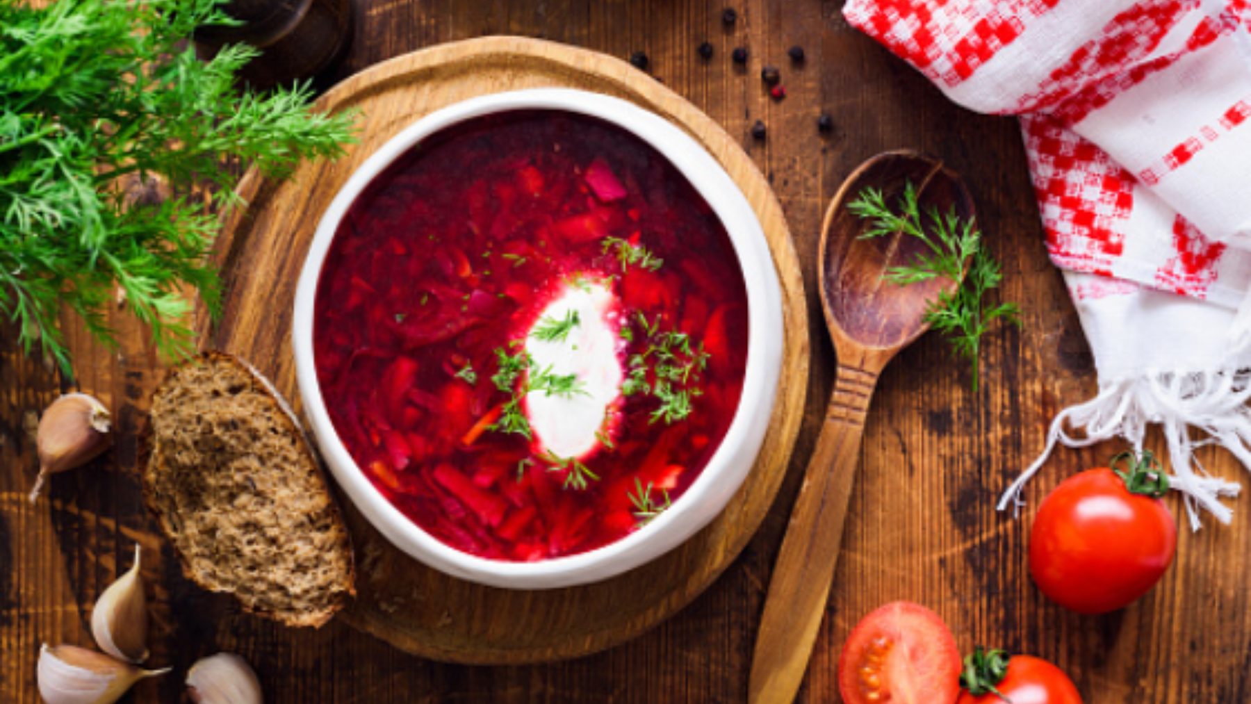 Borsch ucraniano con smetana, receta tradicional de Ucrania