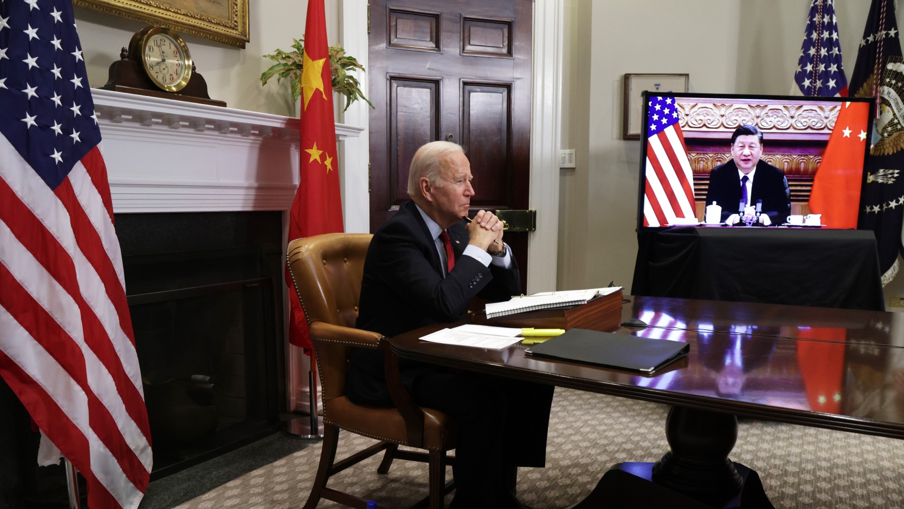 El presidente de EEUU, Joe Biden y el presidente de China, Xi Jinping.