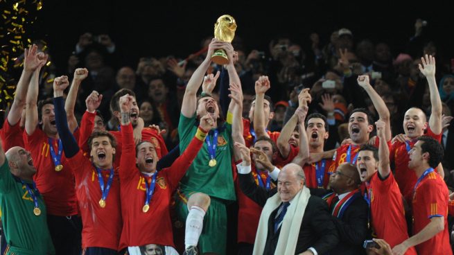 La selección española campeona del mundo en 2010. (AFP)