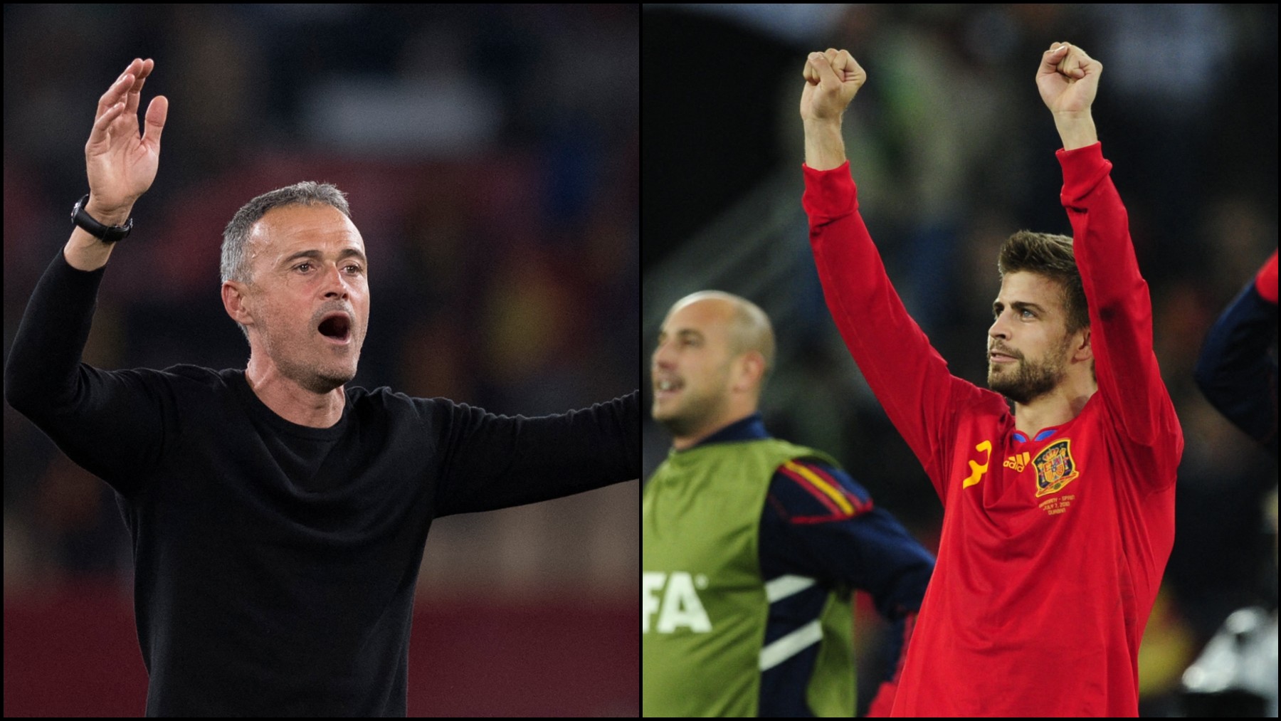 Luis Enrique y Piqué.