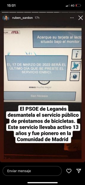 El ayuntamiento socialista de Leganés anula el alquiler de bicis la semana que Sánchez anima a usarlas