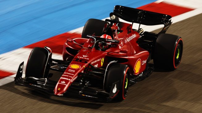 Leclerc, durante la clasificación