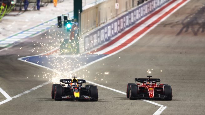 Verstappen y Leclerc, en acción.