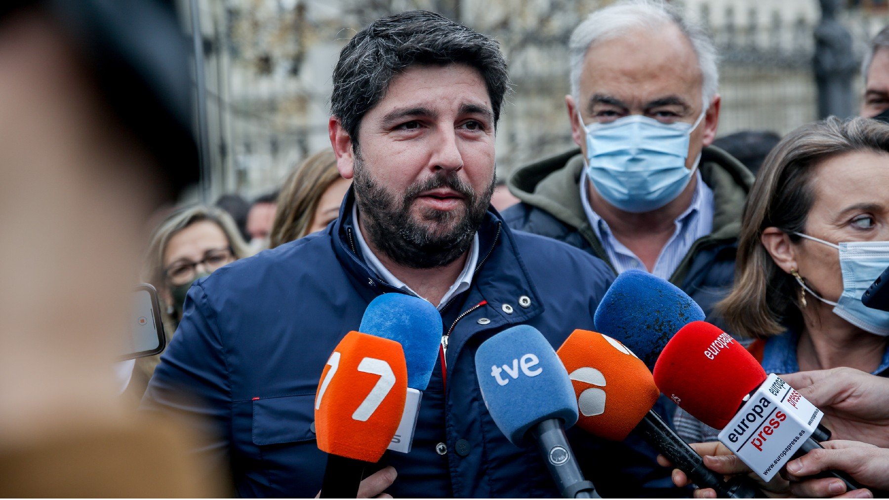 López Miras el domingo en la marcha a favor del campo. (Foto: EP)