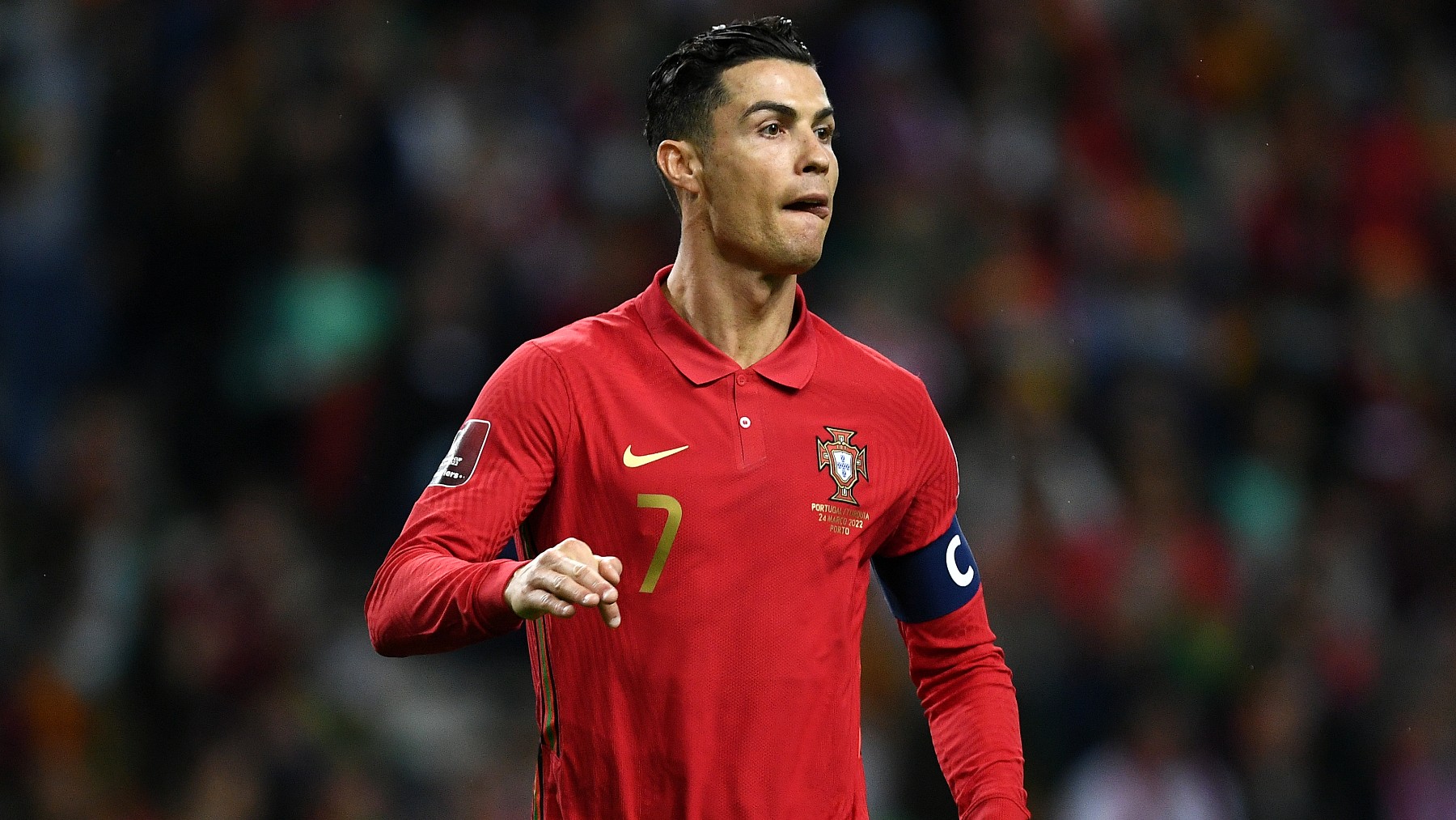 Cristiano Ronaldo durante el Portugal-Turquía. (Getty)