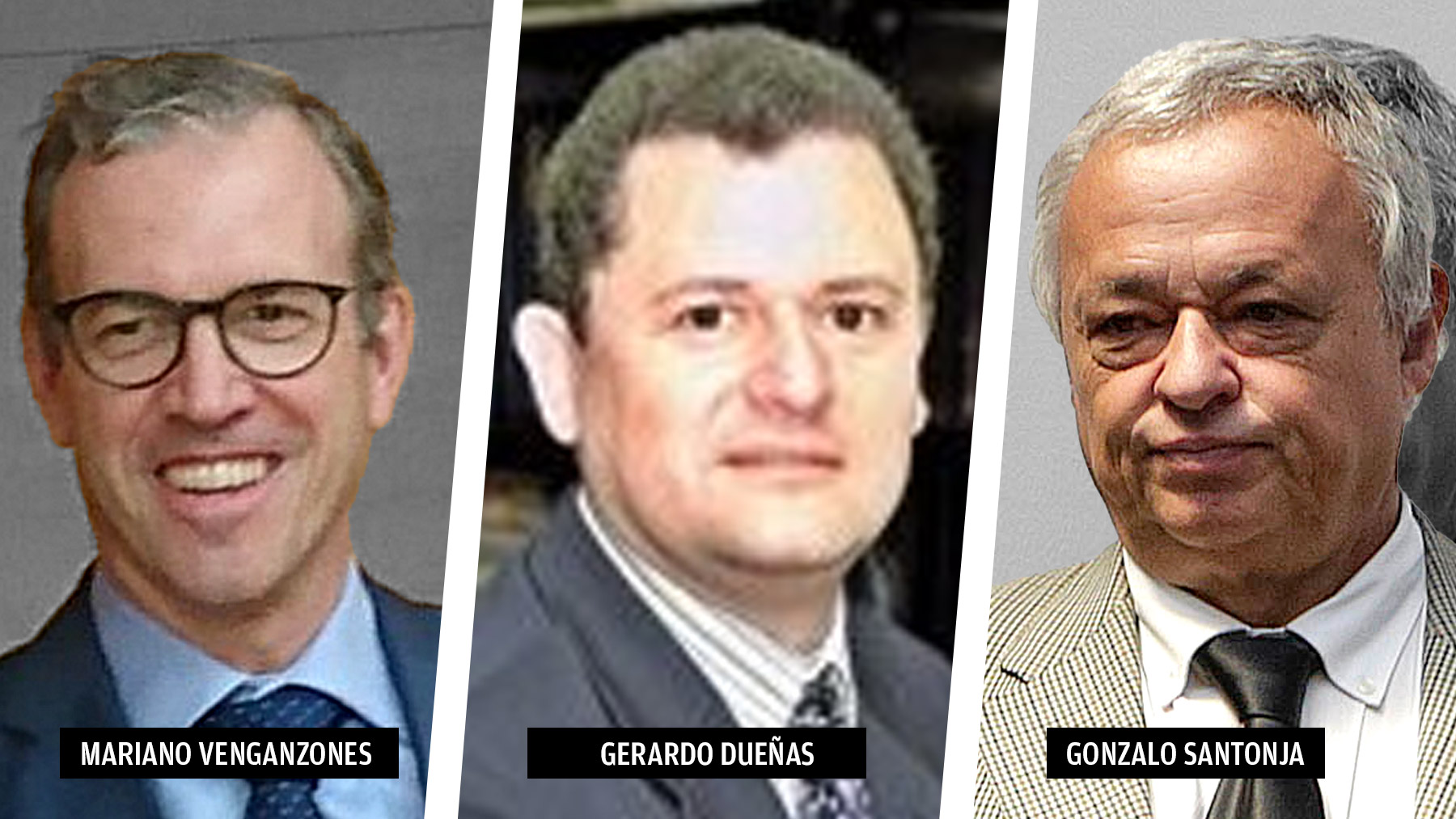 Mariano Venganzones, Gerardo Dueñas y Gonzalo Santonja.