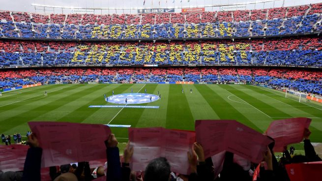 El Camp Nou se llenó para el Clásico de la Champions