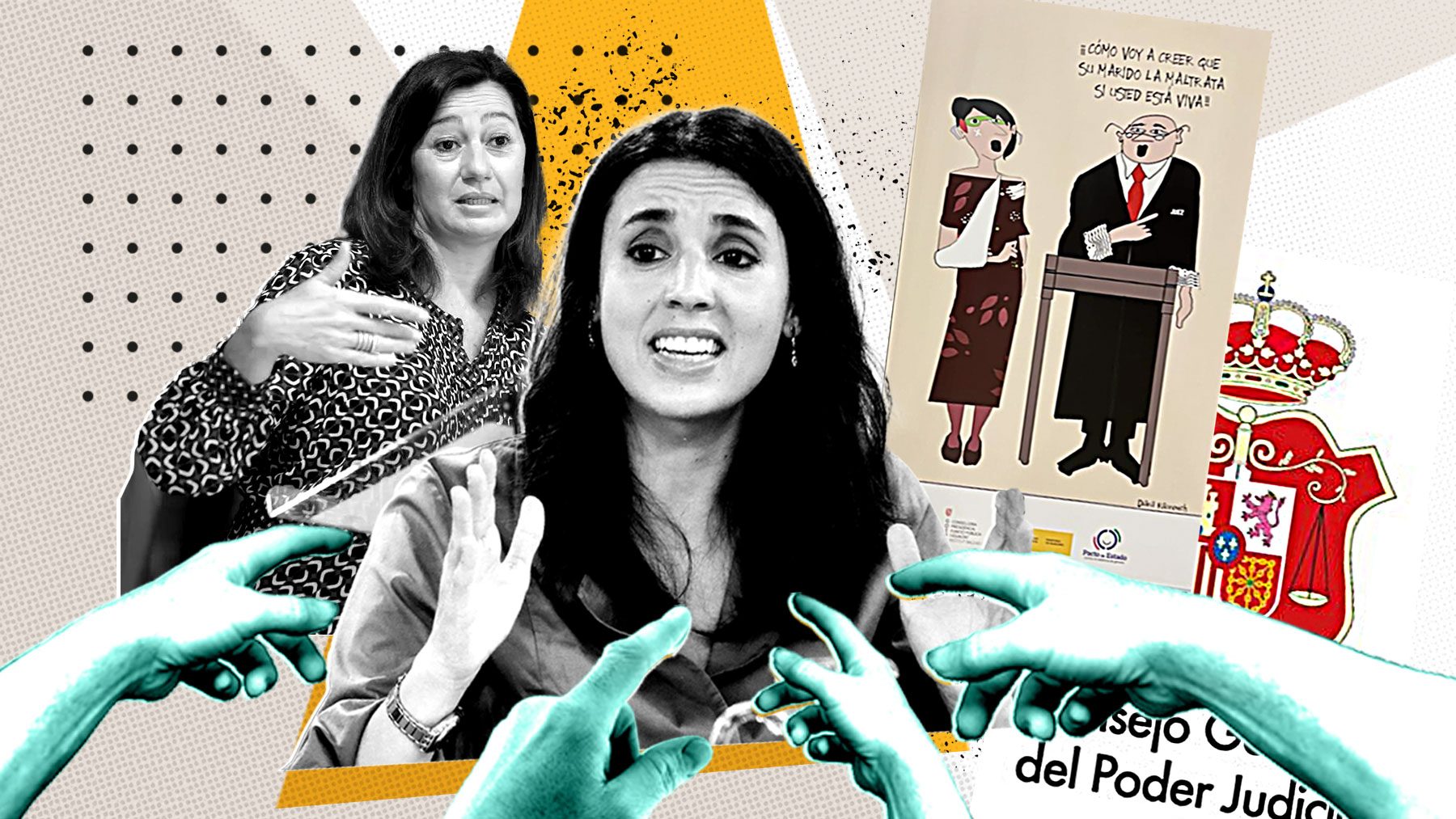 El CGPJ se queja ante Irene Montero y Francina Armengol por la «imagen falsa» de los jueces en su cartel feminista