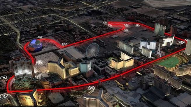 Así será el GP de Las Vegas: un espectacular circuito urbano nocturno con 14 curvas y hasta 342 km/h