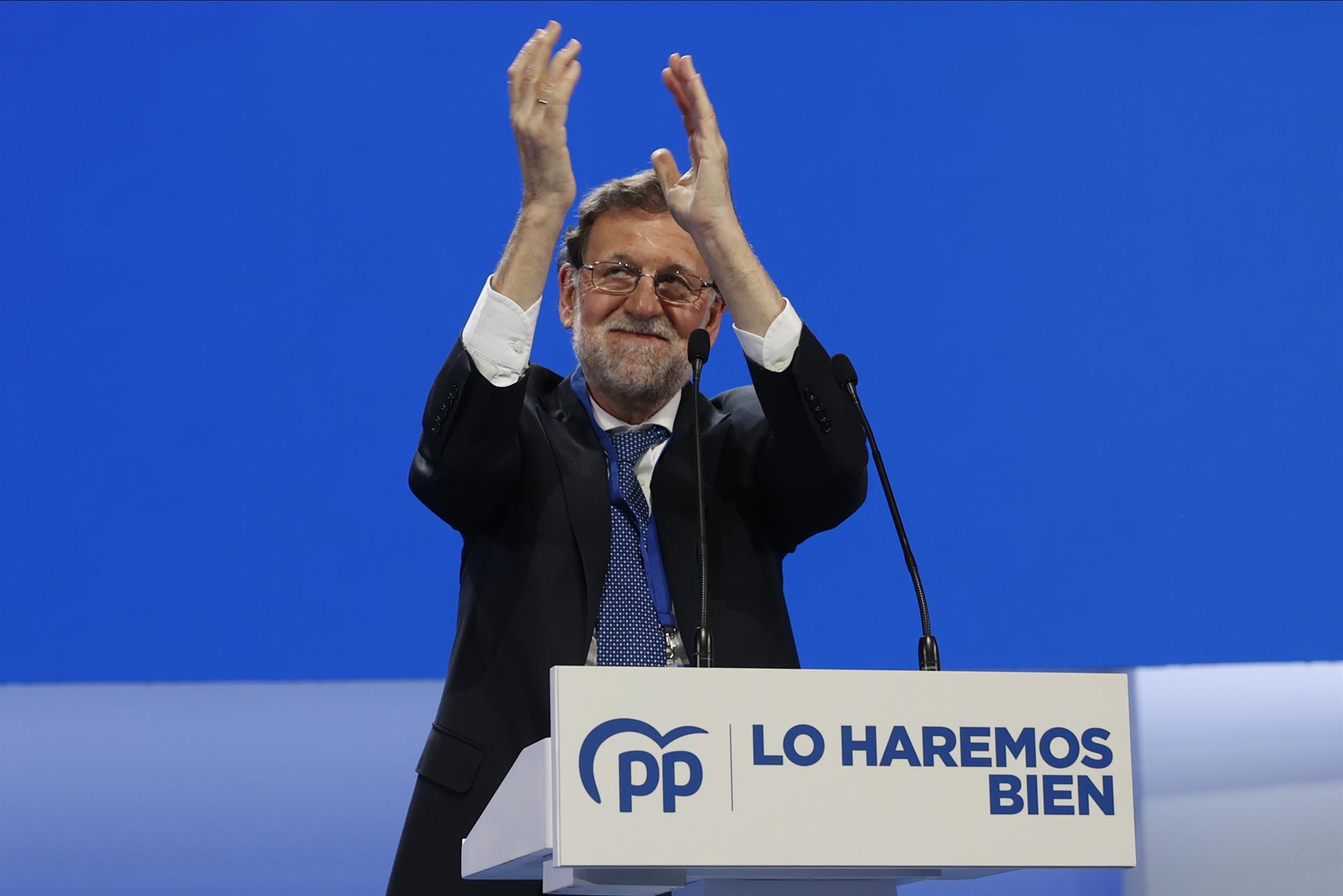 Mariano Rajoy en el Congreso nacional del PP. (Foto: EFE)