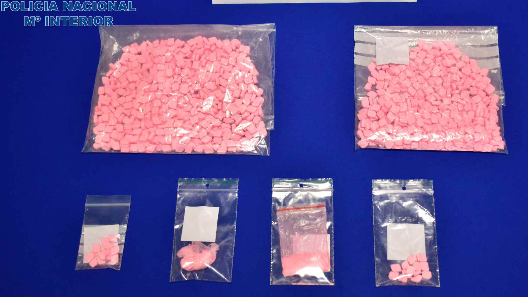 Pastillas de éxtasis intervenidas por la Policía Nacional en Ibiza. POLICÍA NACIONAL