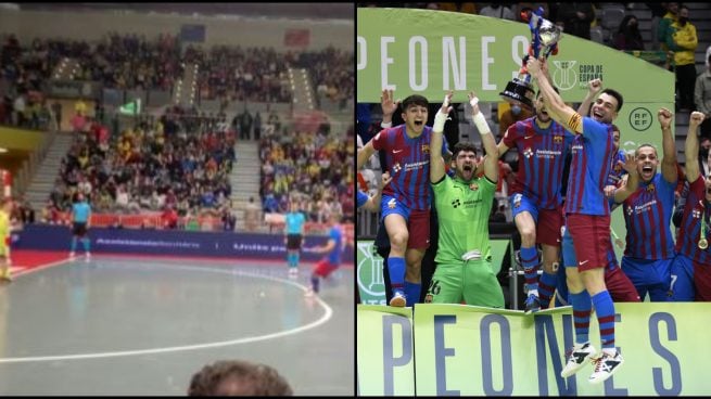 El Barça también gana en fútbol sala con empujón de los árbitros