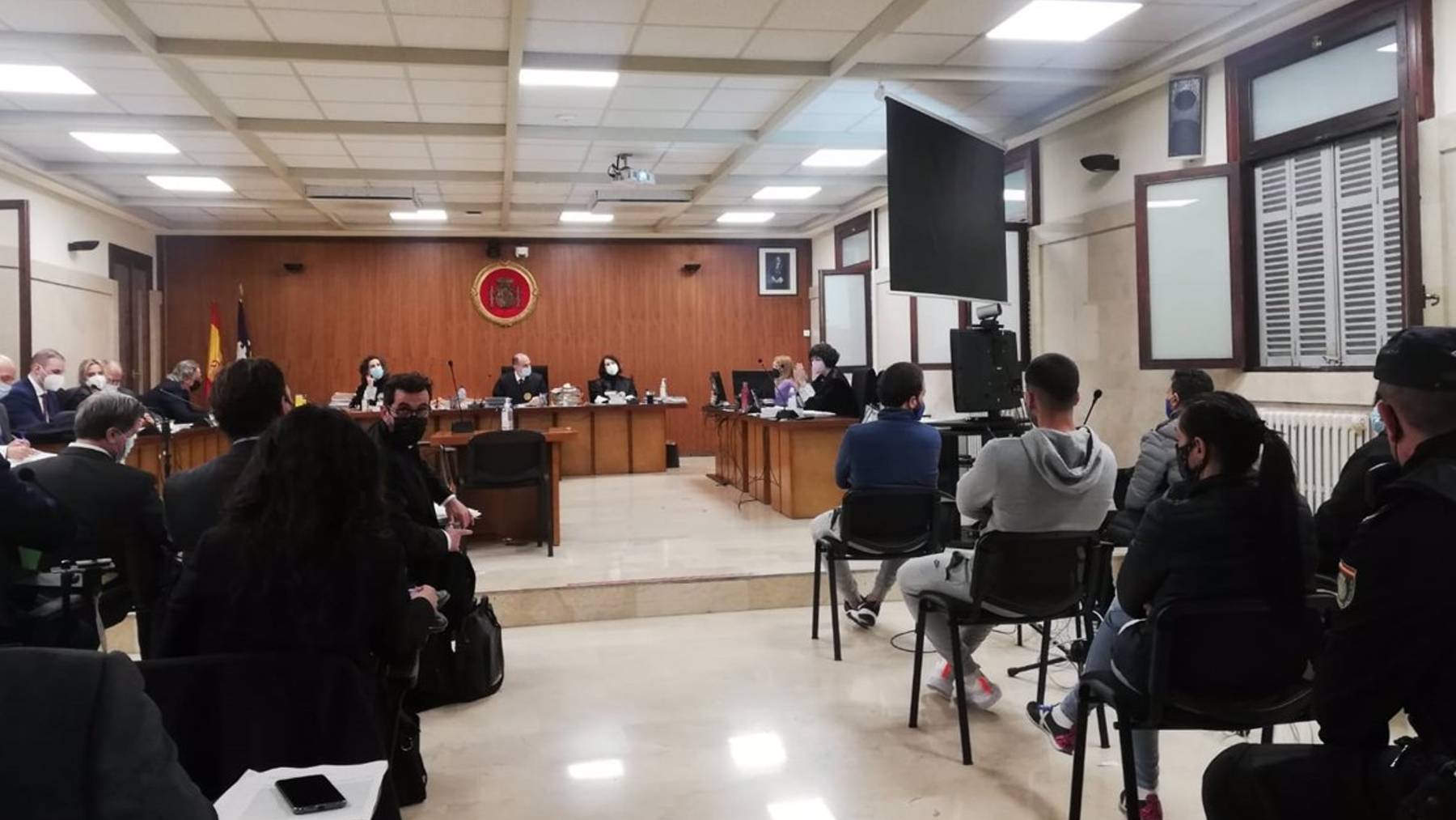 Imagen de un reciente macrojuicio por narcotráfico celebrado en Palma.
