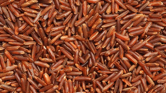 Arroz rojo y blanco