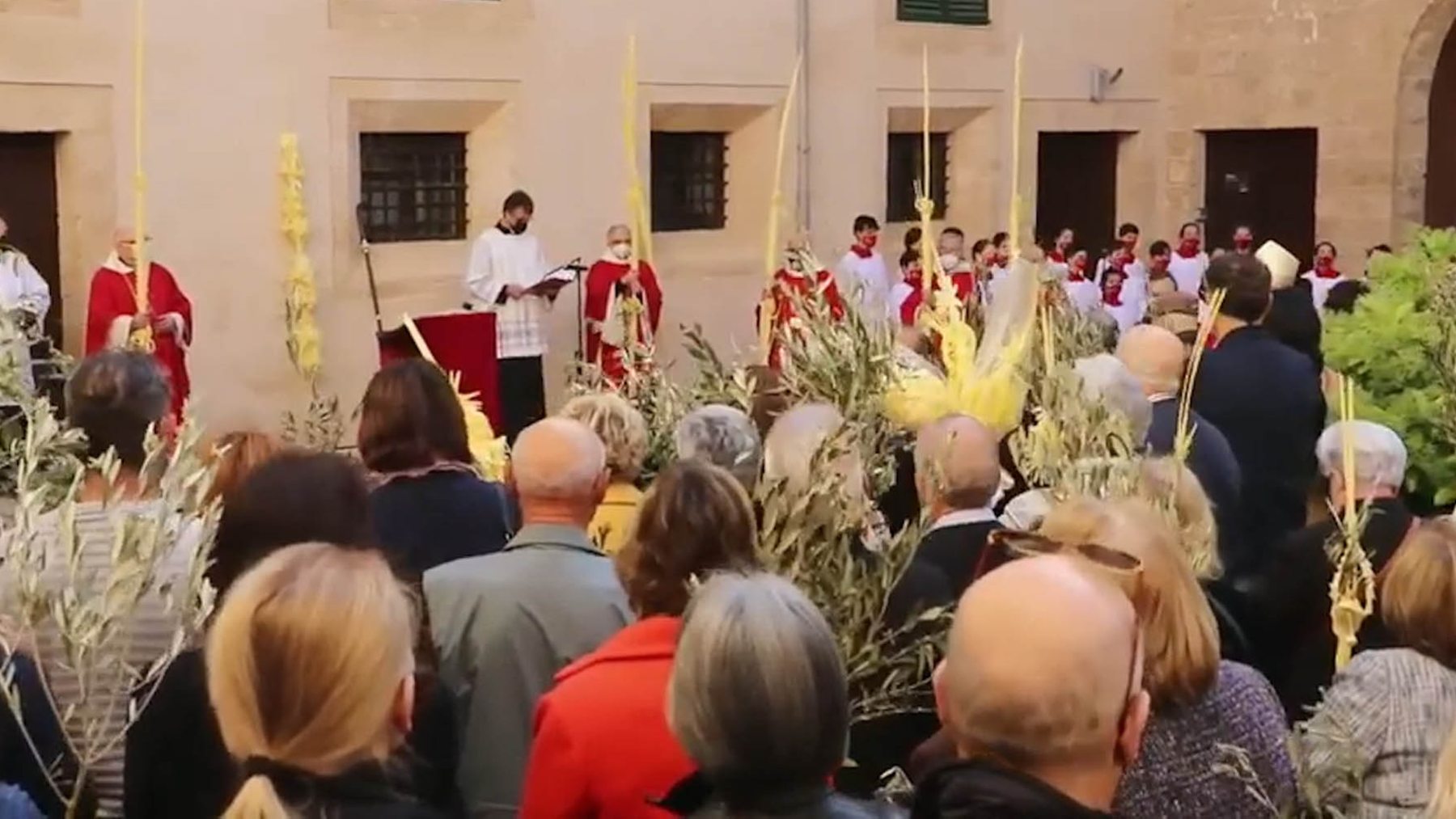 Celebración del Domingo de Ramos en la Catedral de Palma.