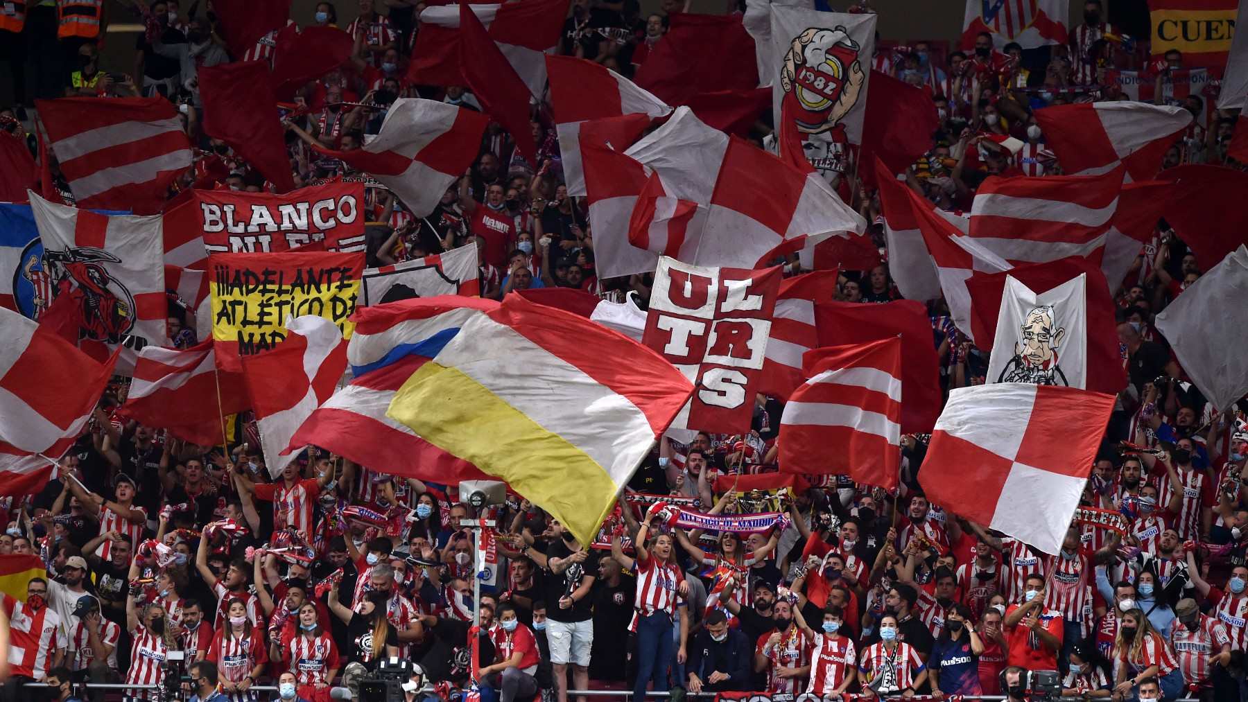 La afición del Atlético, en una imagen de archivo. (Getty)
