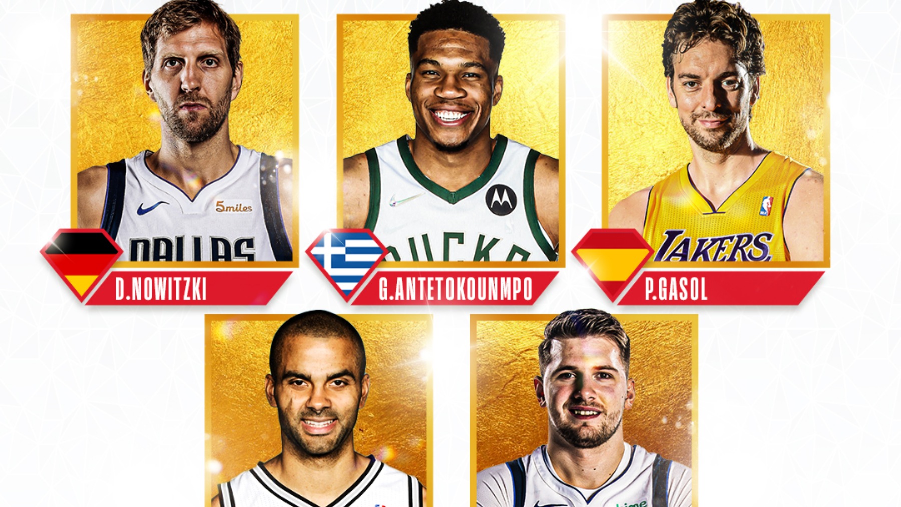 Quinteto histórico de europeos en la NBA