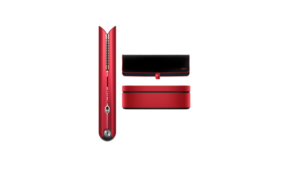 Plancha roja Dyson Corrale y estuche rojo protector