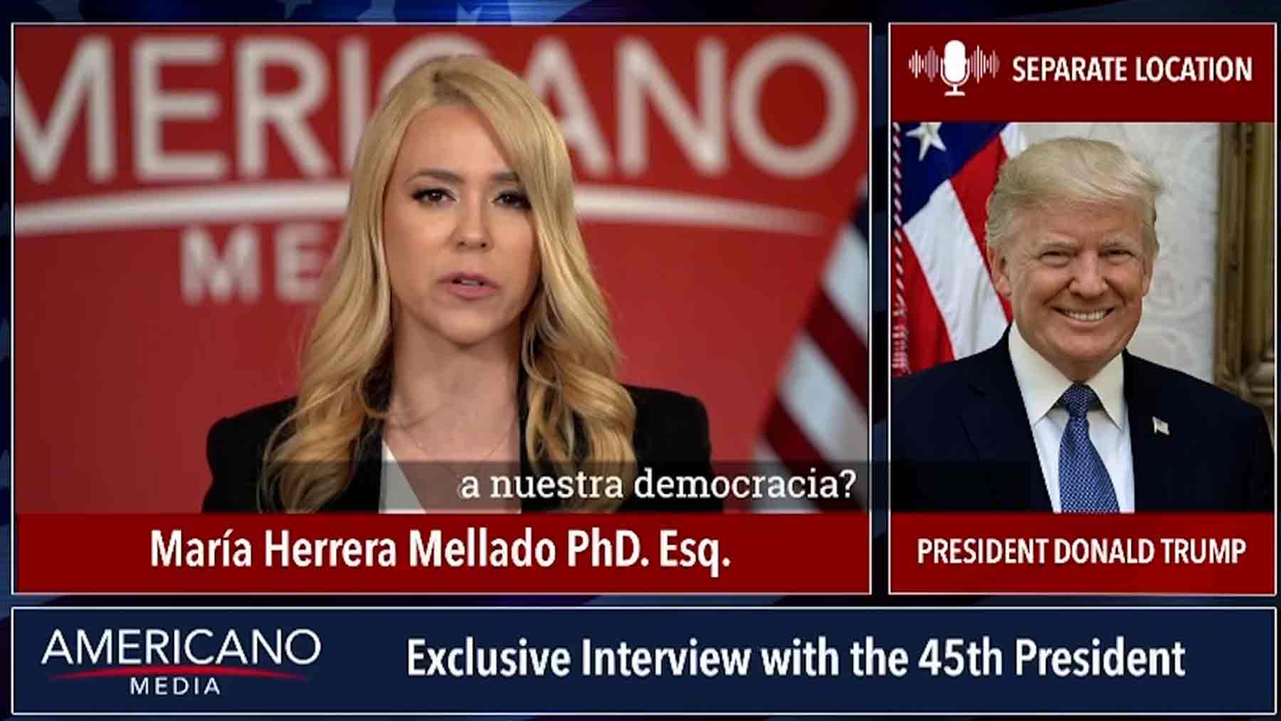 Entrevista de María Herrera  a Donald Trump en ‘Americano’