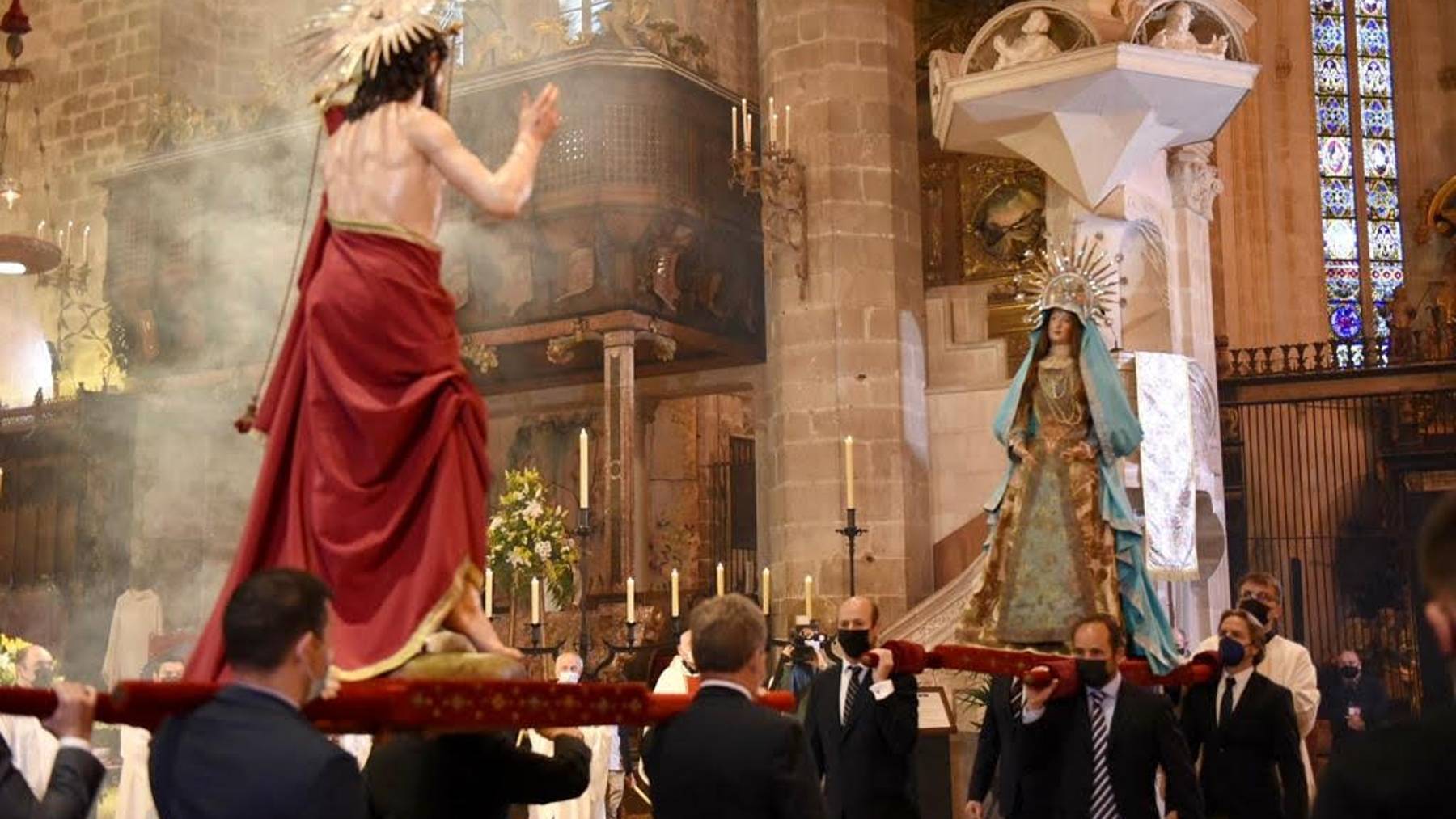 Procesión del Encuentro en la Catedral de Palma