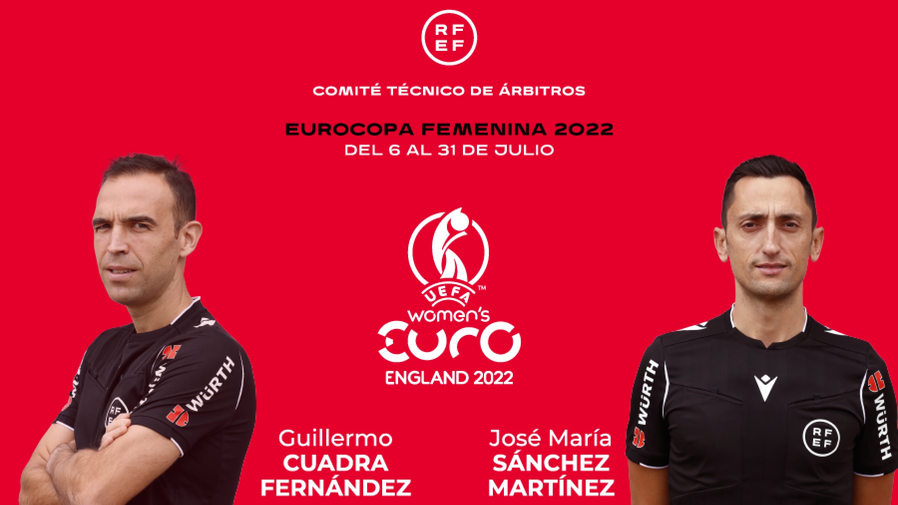 Cuadra Fernández y Sánchez Martínez, ‘convocados’ para la Eurocopa femenina. (RFEF)