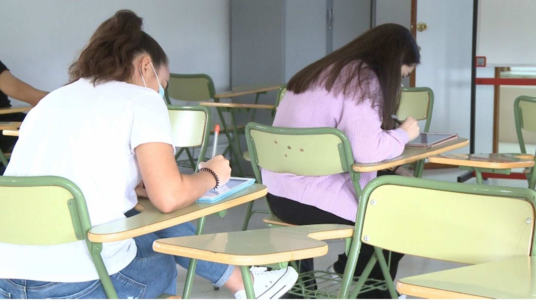 Alumnos en un centro de enseñanza de Baleares.