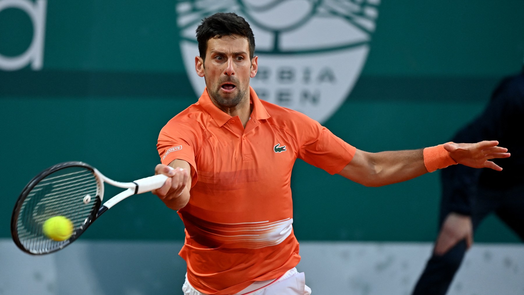 Djokovic en el Open de Belgrado (AFP)