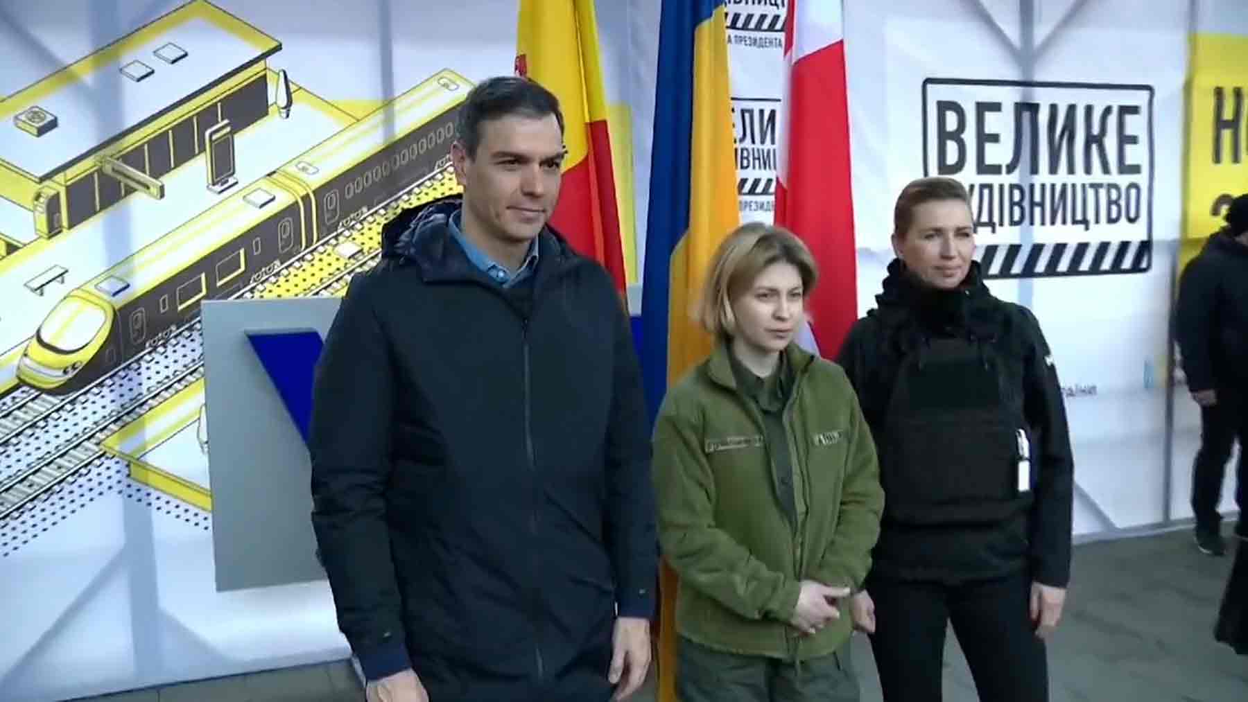Pedro Sánchez llega a Kiev (Ucrania).