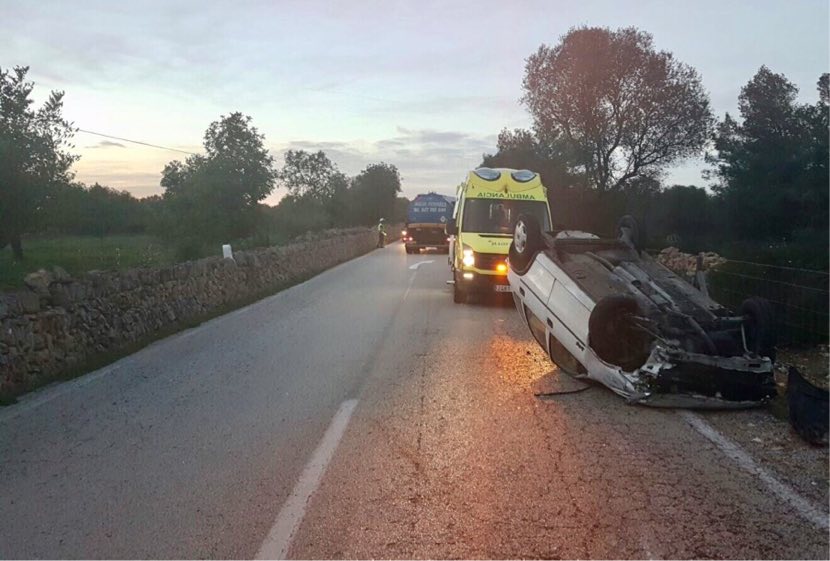 Imagen de archivo de otro accidente ocurrido en la carretera de S’Estanyol.