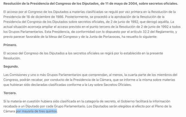El PSOE reduce la mayoría que él mismo impuso en 2004 para colar a Bildu y ERC en los secretos del Estado