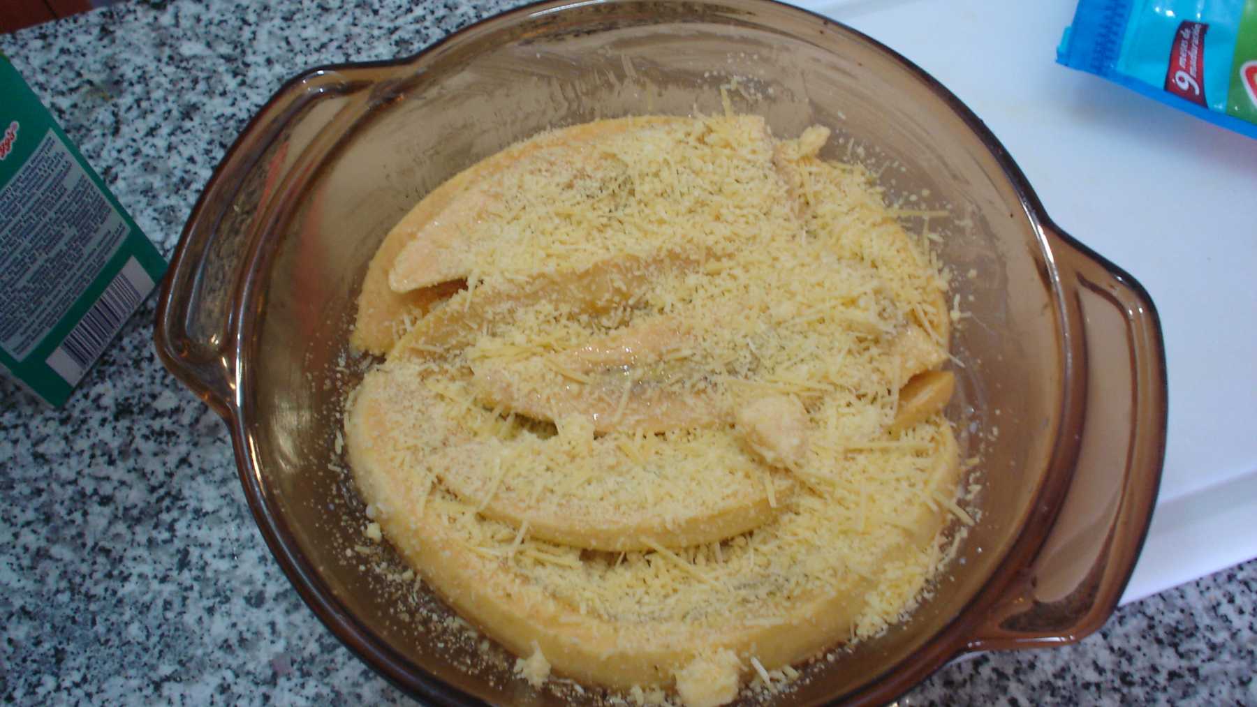 Lasaña dulce de plátano