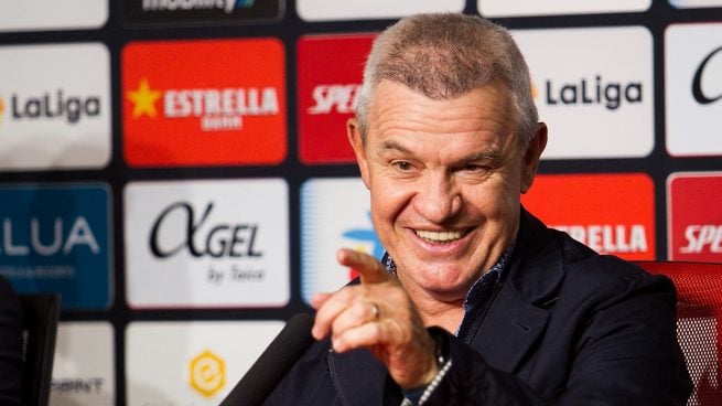 Javier Aguirre en su presentación con el Mallorca. (AFP)