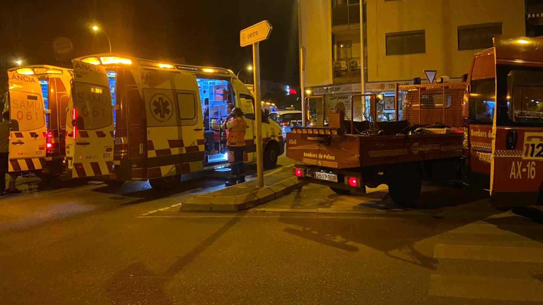 policías incendio