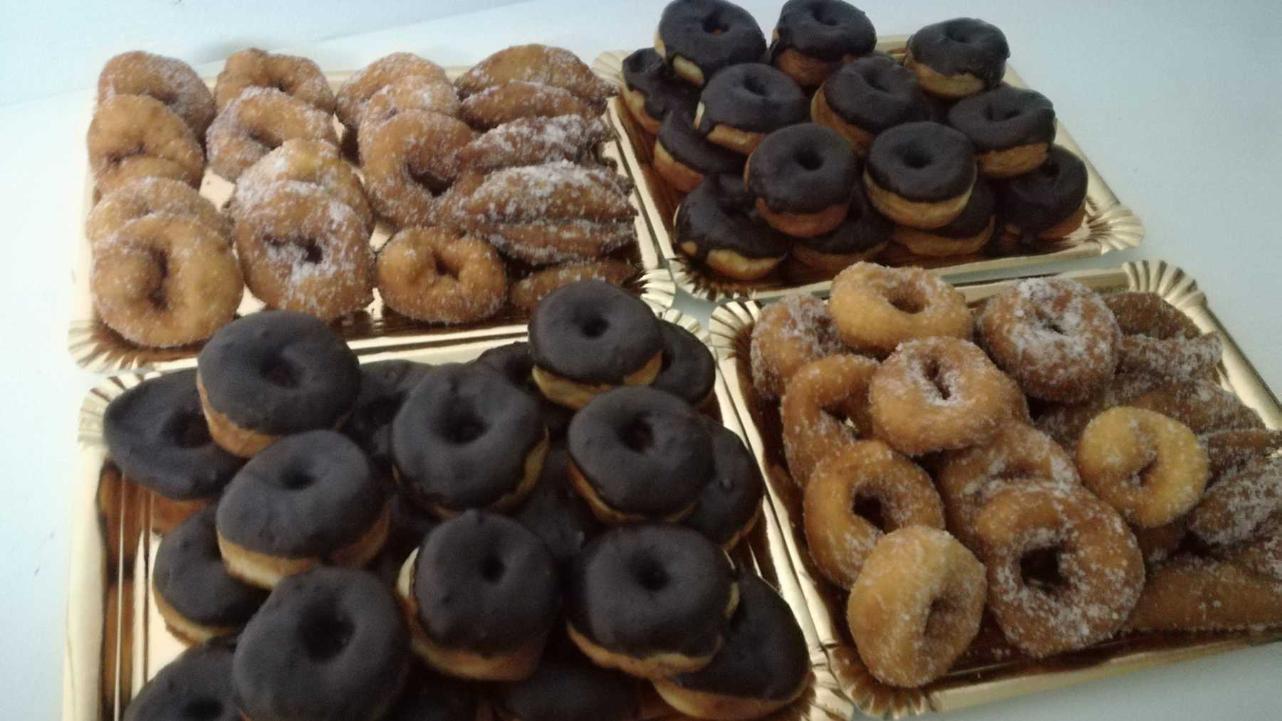Receta casera de rosquillas y chocolate negro