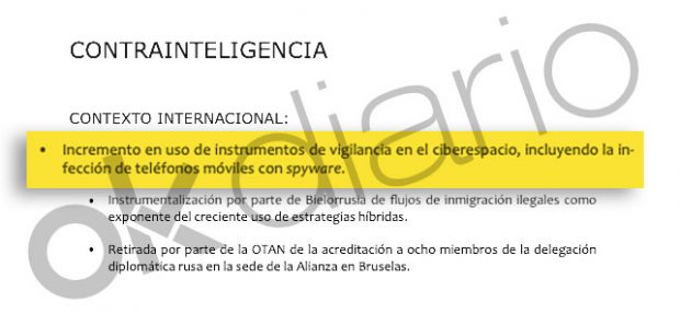 El CNI avisó en diciembre de 2021 de que había “un incremento de infecciones de móviles con spyware”.