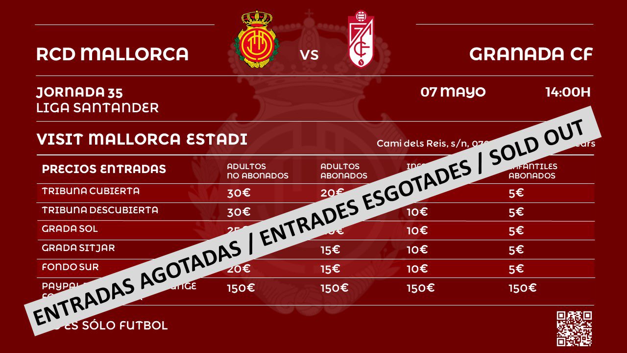 Cartel de entradas agotadas
