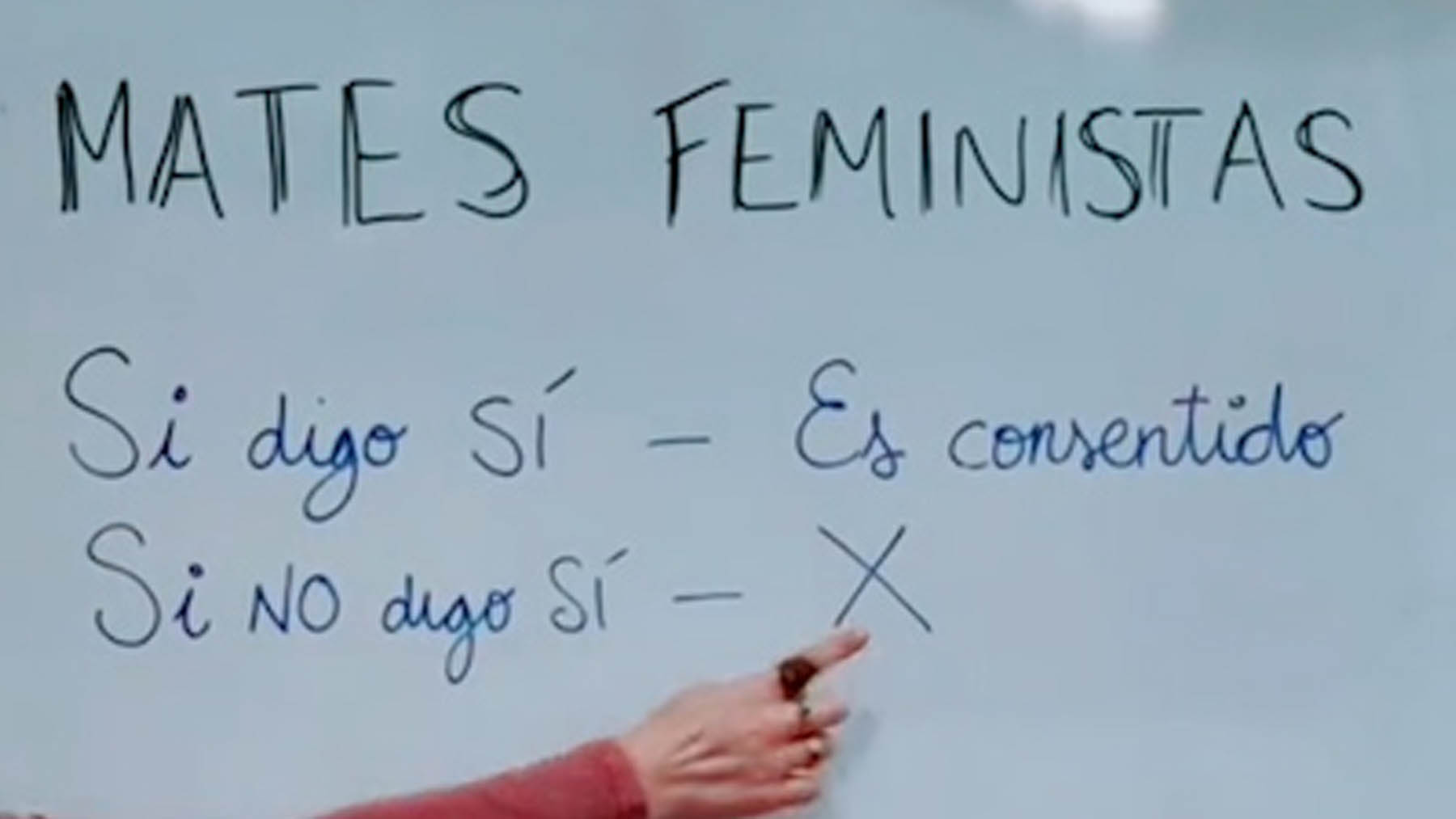 Podemos enseña «matemáticas feministas».