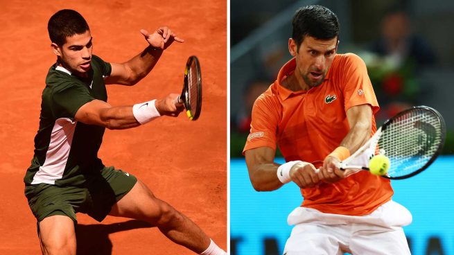 Alcaraz y Djokovic jugarán la semifinal del Mutua Madrid Open (Getty)