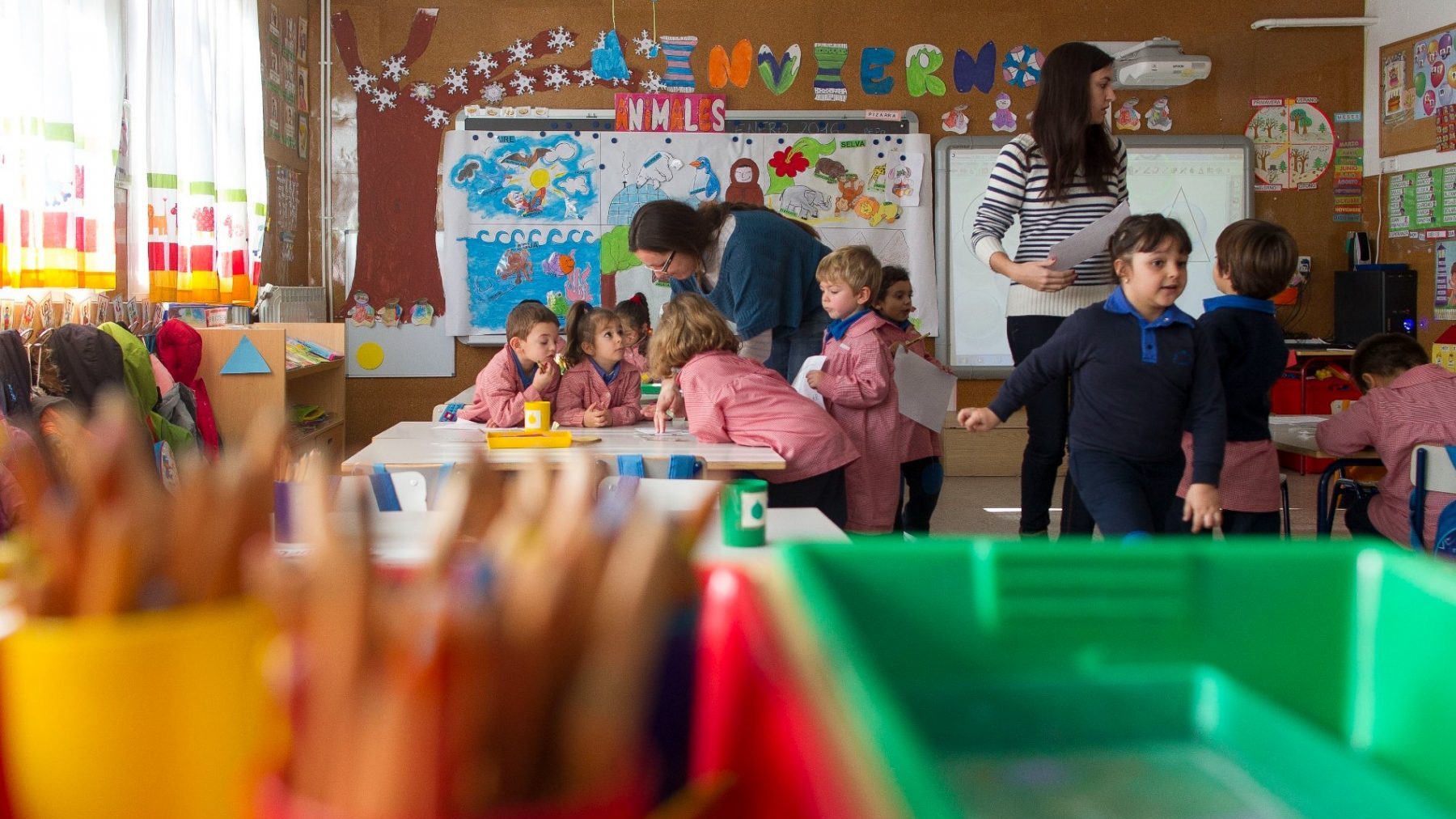 Un aula escolar.