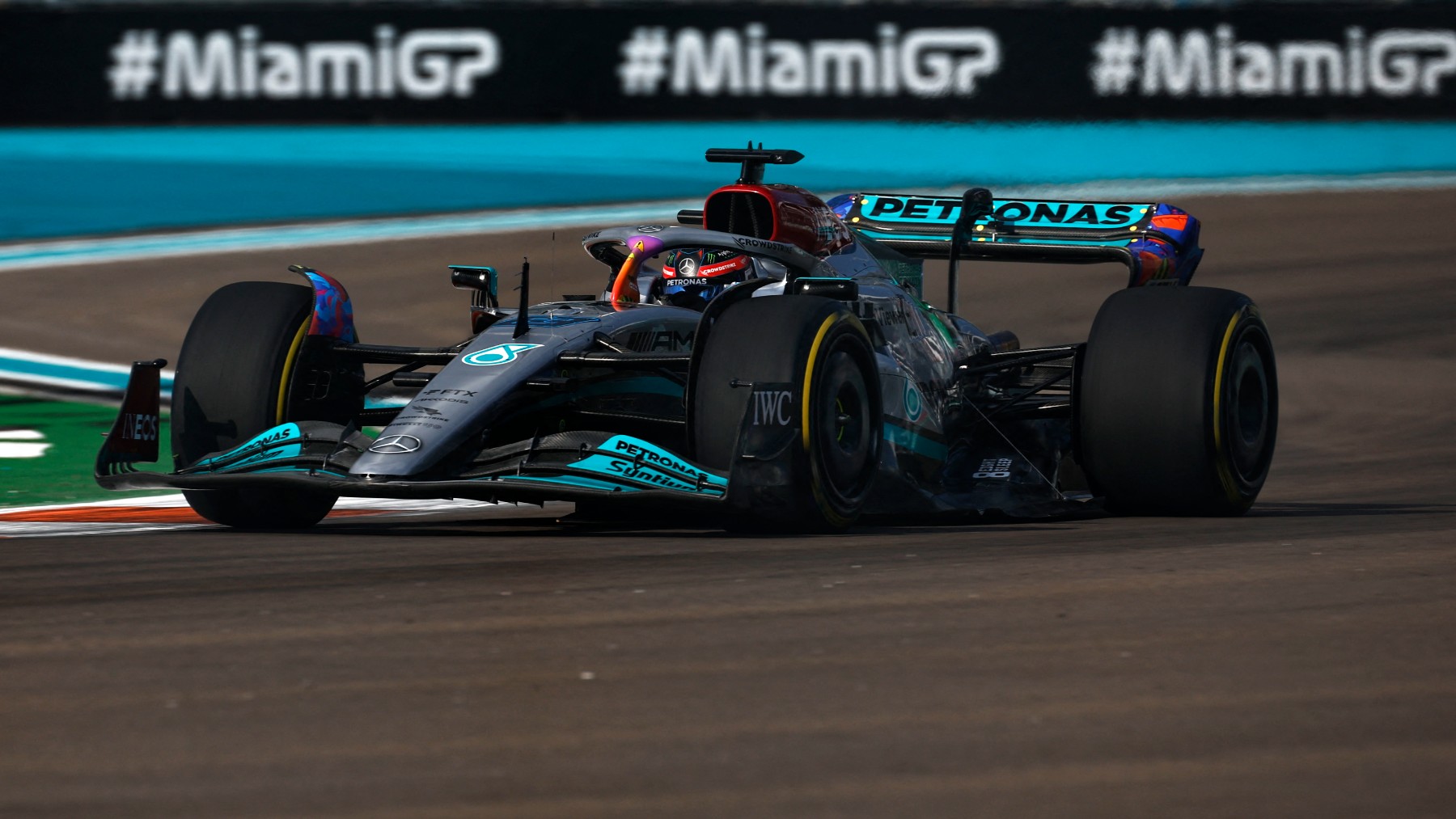 George Russell, durante el GP de Miami de Fórmula 1. (AFP)
