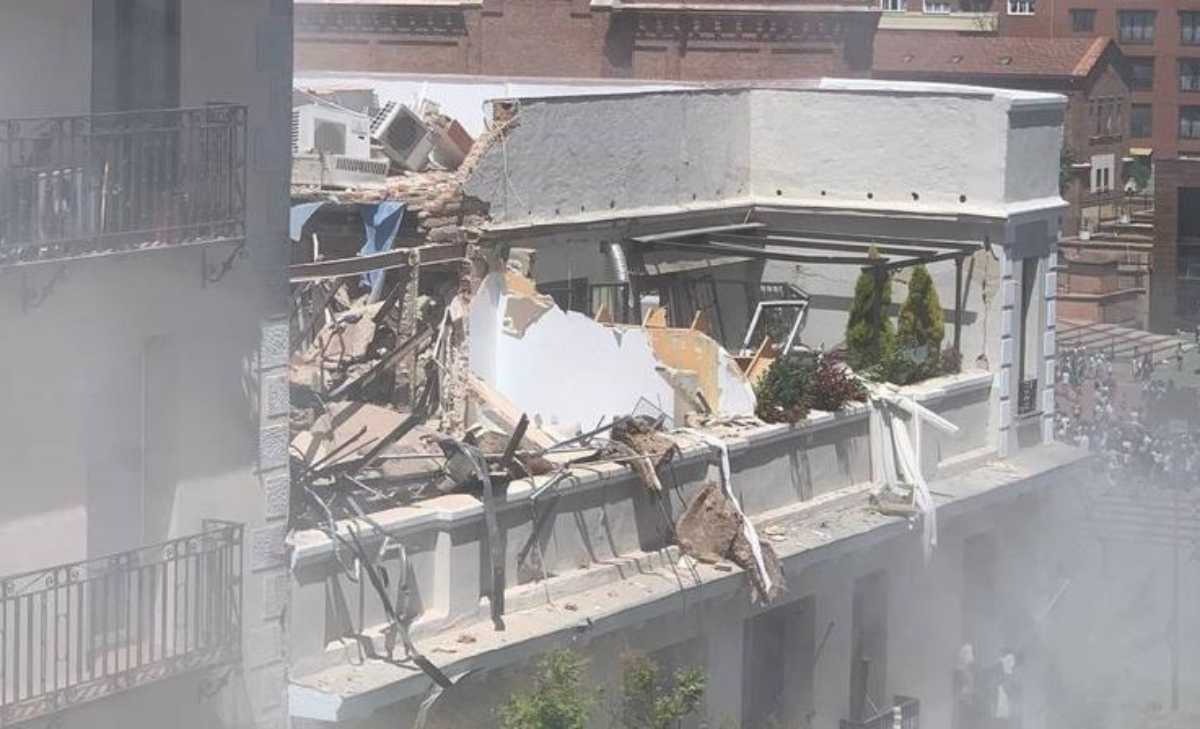 Imagen del ático en el que se ha registrado la explosión