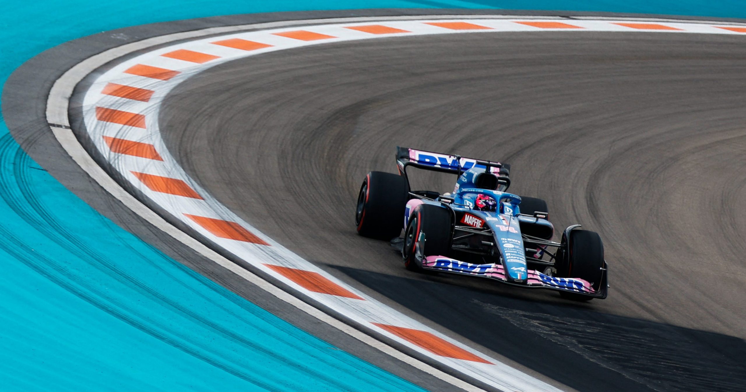 Fernando Alonso rodando en Miami. (Getty)