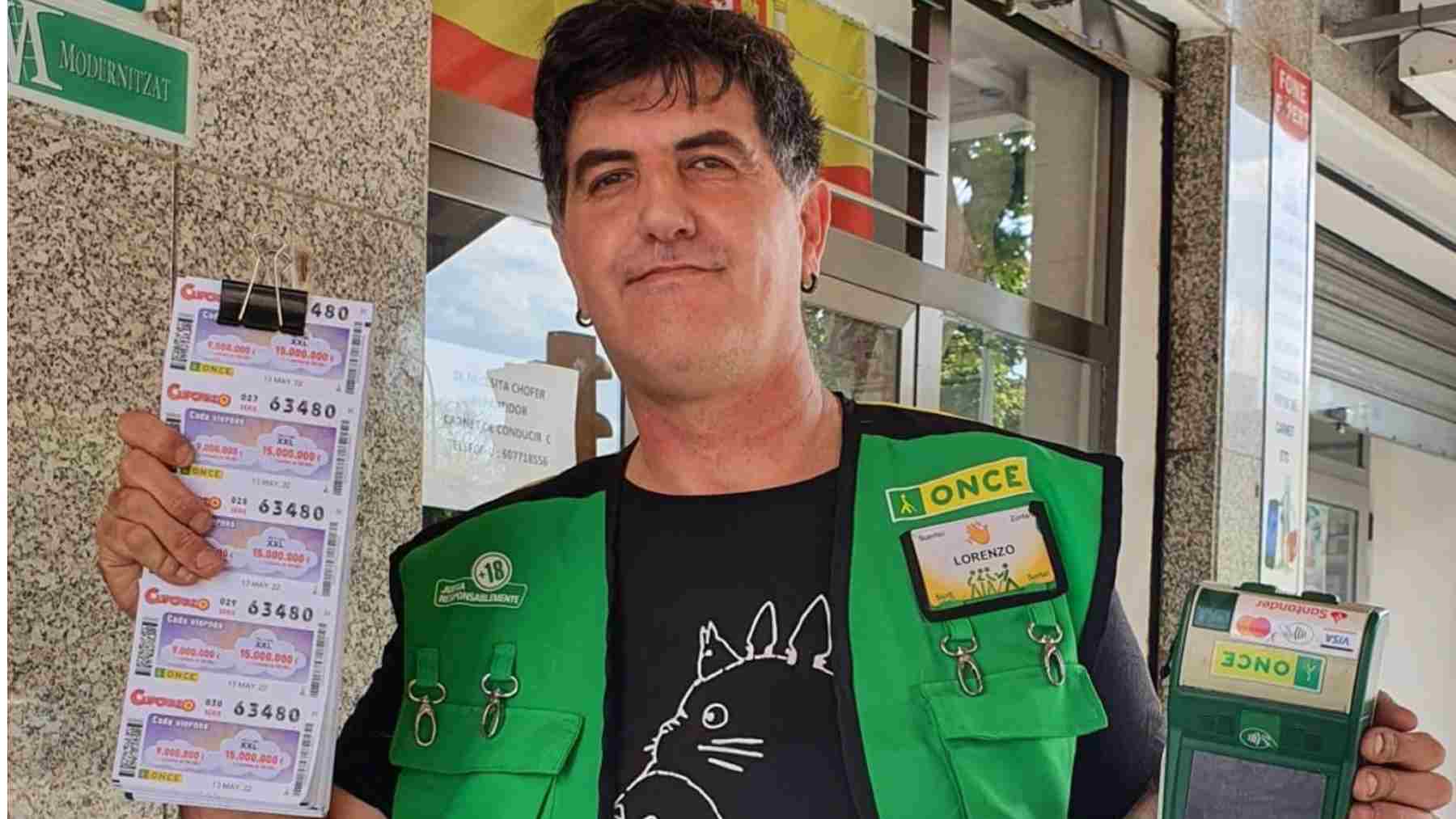 Lorenzo Gil Expósito, el vendedor de la ONCE en Palma que ha repartido más de 9,1 millones en Son Llàtzer. ONCE