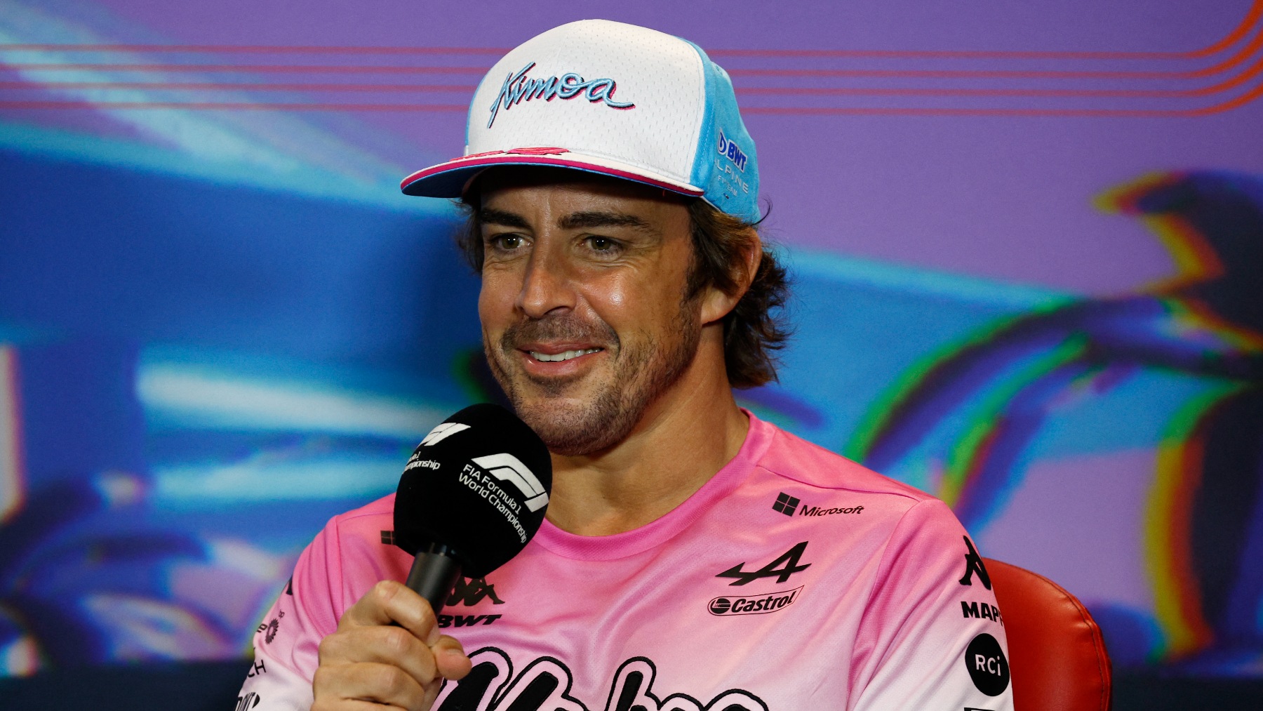 Fernando Alonso en Miami. (AFP)