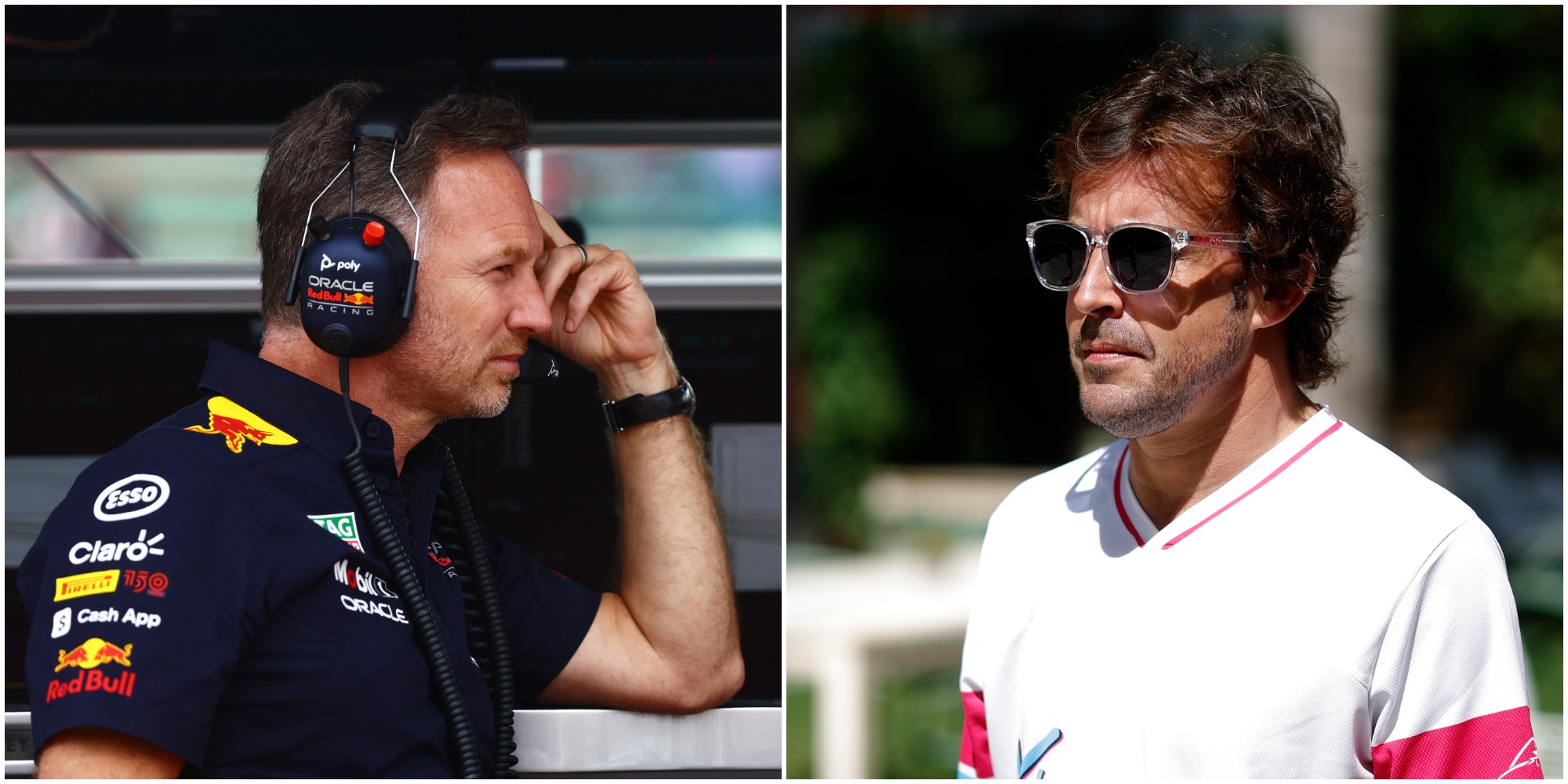 Christian Horner y Fernando Alonso. (Getty)