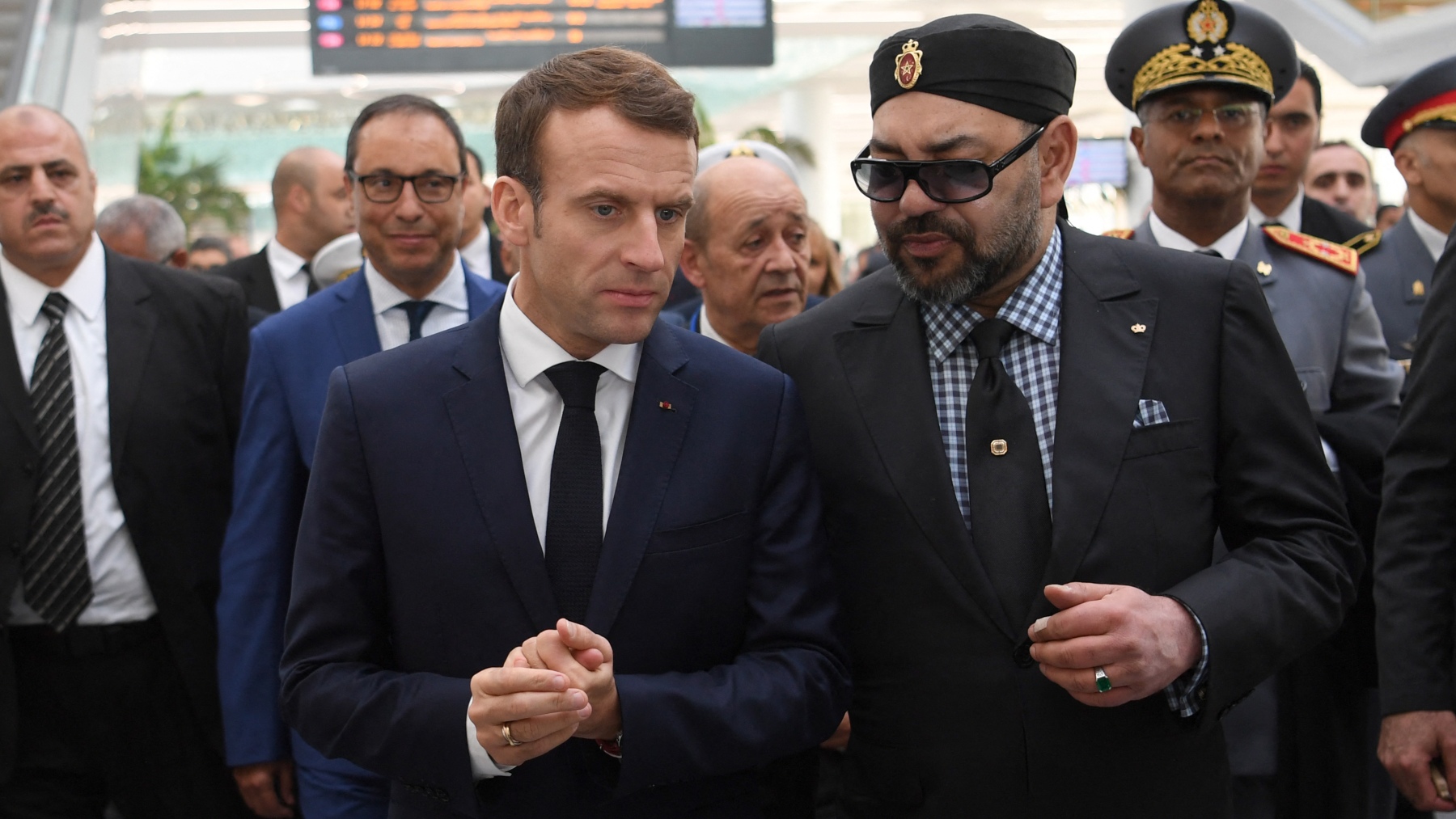 Macron y Mohamed VI (Foto AFP)