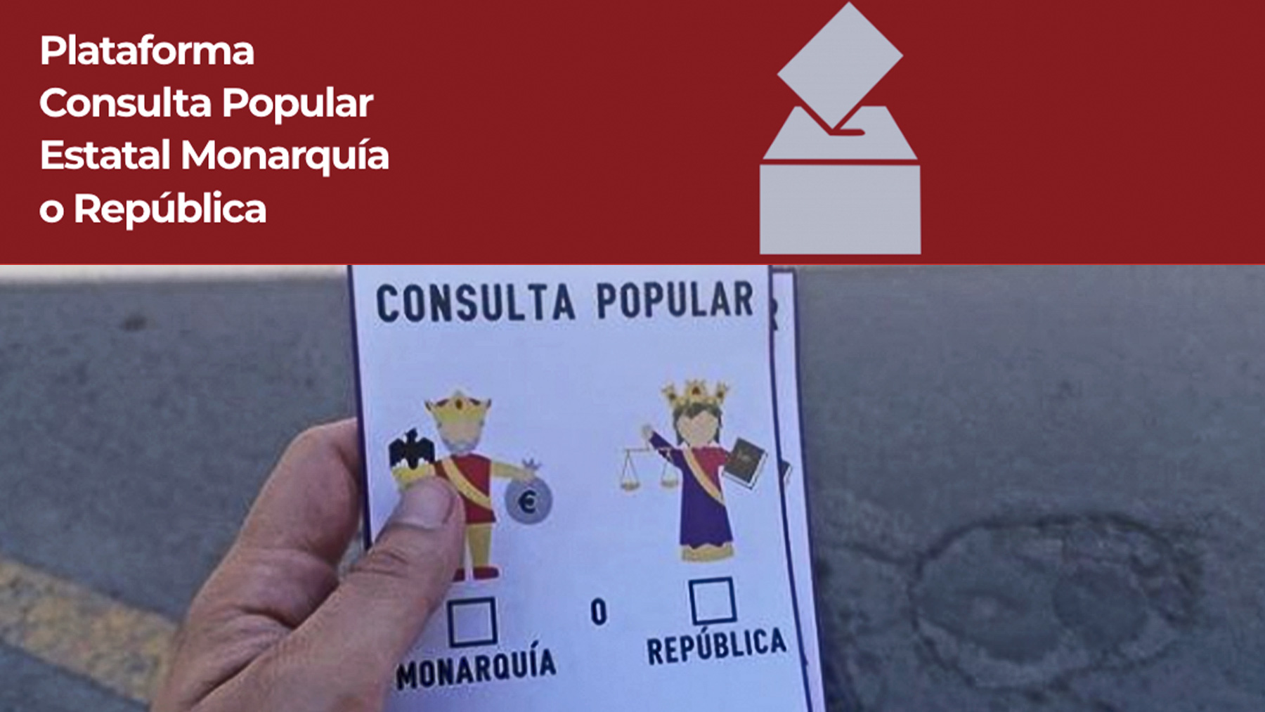 Papeleta del referéndum sobre monarquía o república.