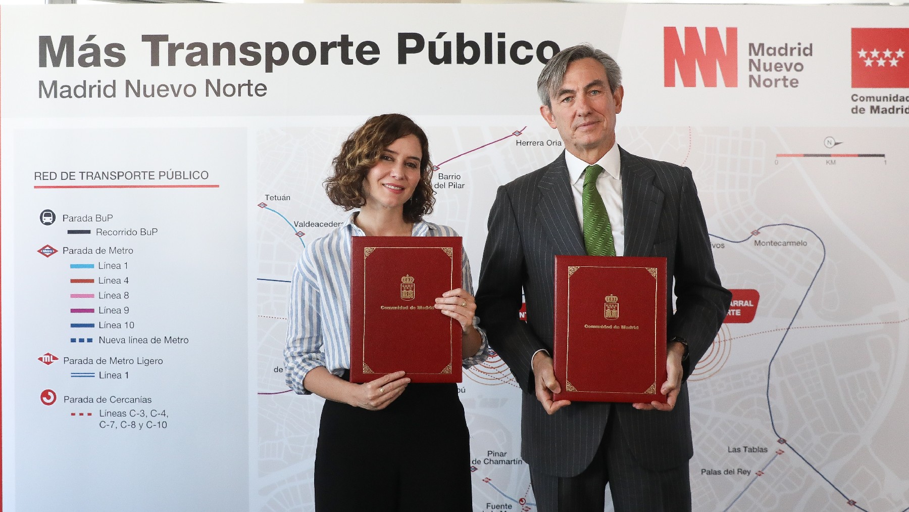 Firma del convenio del Metro de Madrid Nuevo. Norte.